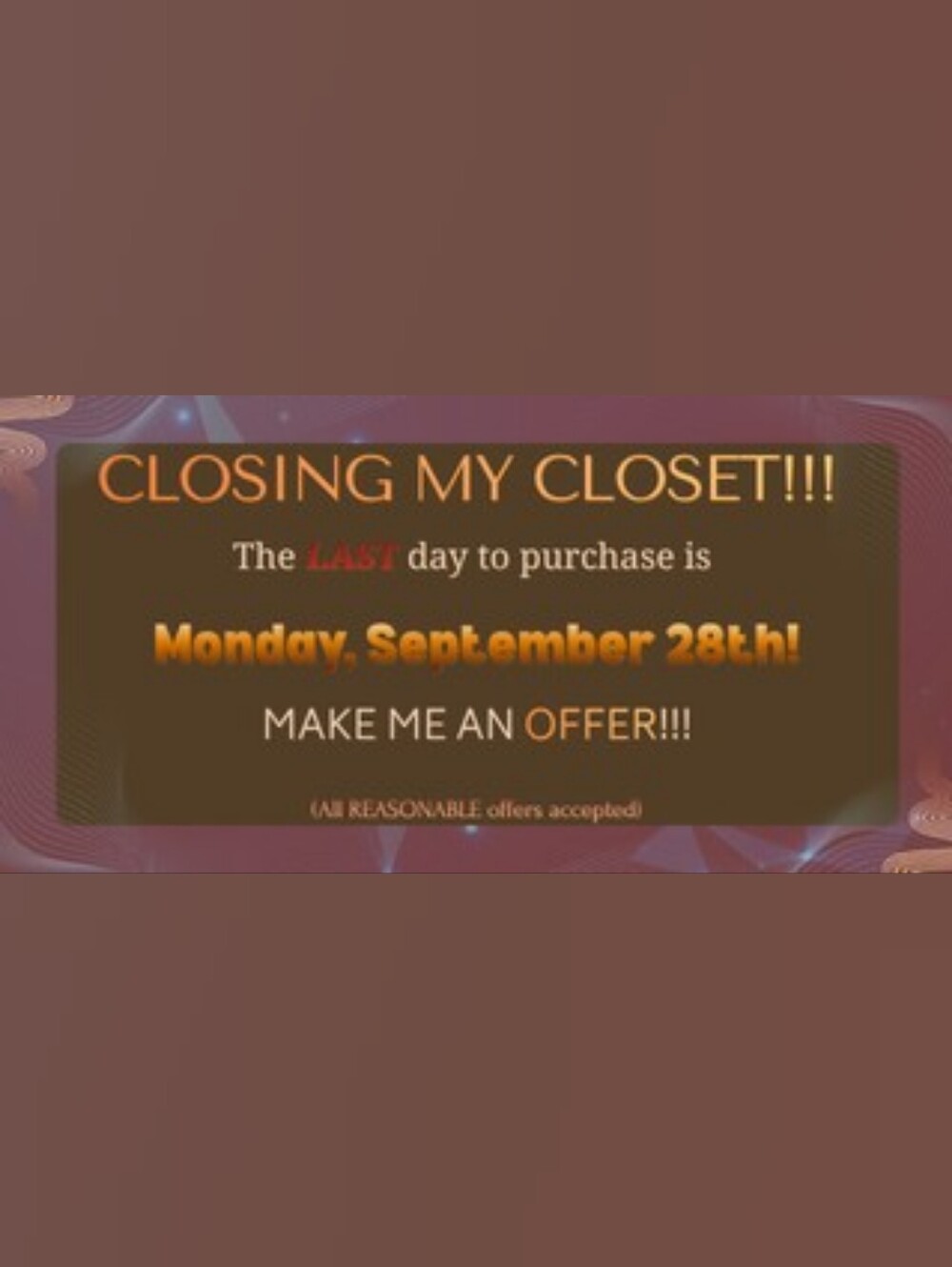 ‼️CLOSING MY CLOSET‼️